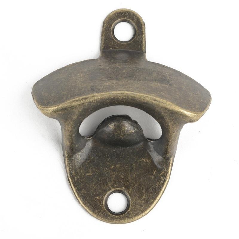 Bronze Wall Mounted Open Wine Beer Soda Glass Cap Bottle Opener Kitchen Bottle Opener Vintage Retro Alloy Hanging Beer Tools