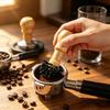 High-density Bristle Portafilter Brush Coffee Machine Basket Cleaning Brush, Soft with Hard Grinder Wood Handle Corner Espresso Tool Handheld