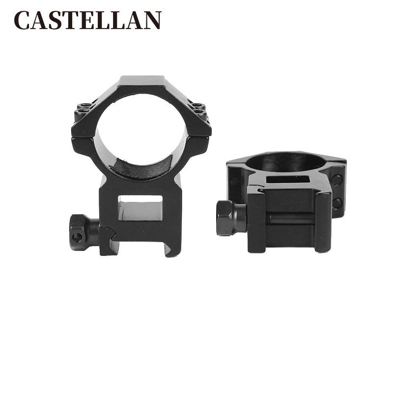 30mm Aluminum Alloy Riflescope Tube Clamp with 21mm High and Wide Card Slot