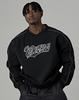 Beleumaneopaeleol Piping Woven Structure Sweatshirt [Black]