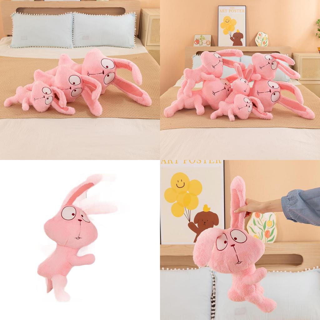 Cute Cartoon Rabbit Plush Toy With Pp Cotton Filled For Gift And Home Decor