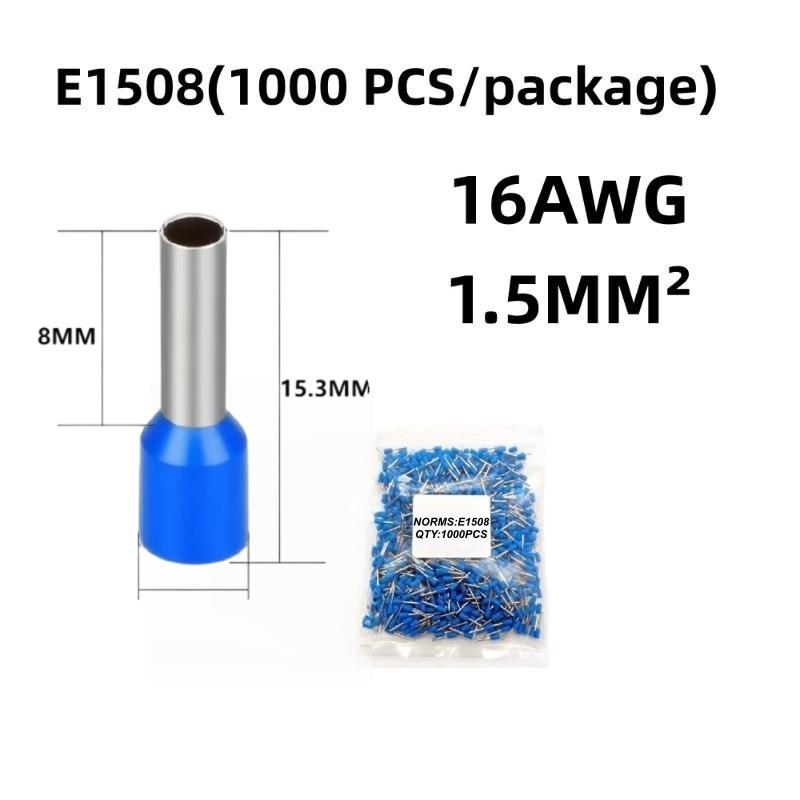 E0508 E7508 E1008 Tubular Crimp Terminals 1000pcs for Reliable Electrical Installations