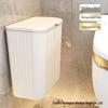 Wall-Mounted Bathroom Trash Can with Lid, No Installation Needed, Dual-Use for Toilet & Kitchen, Large Size Waste Paper Basket