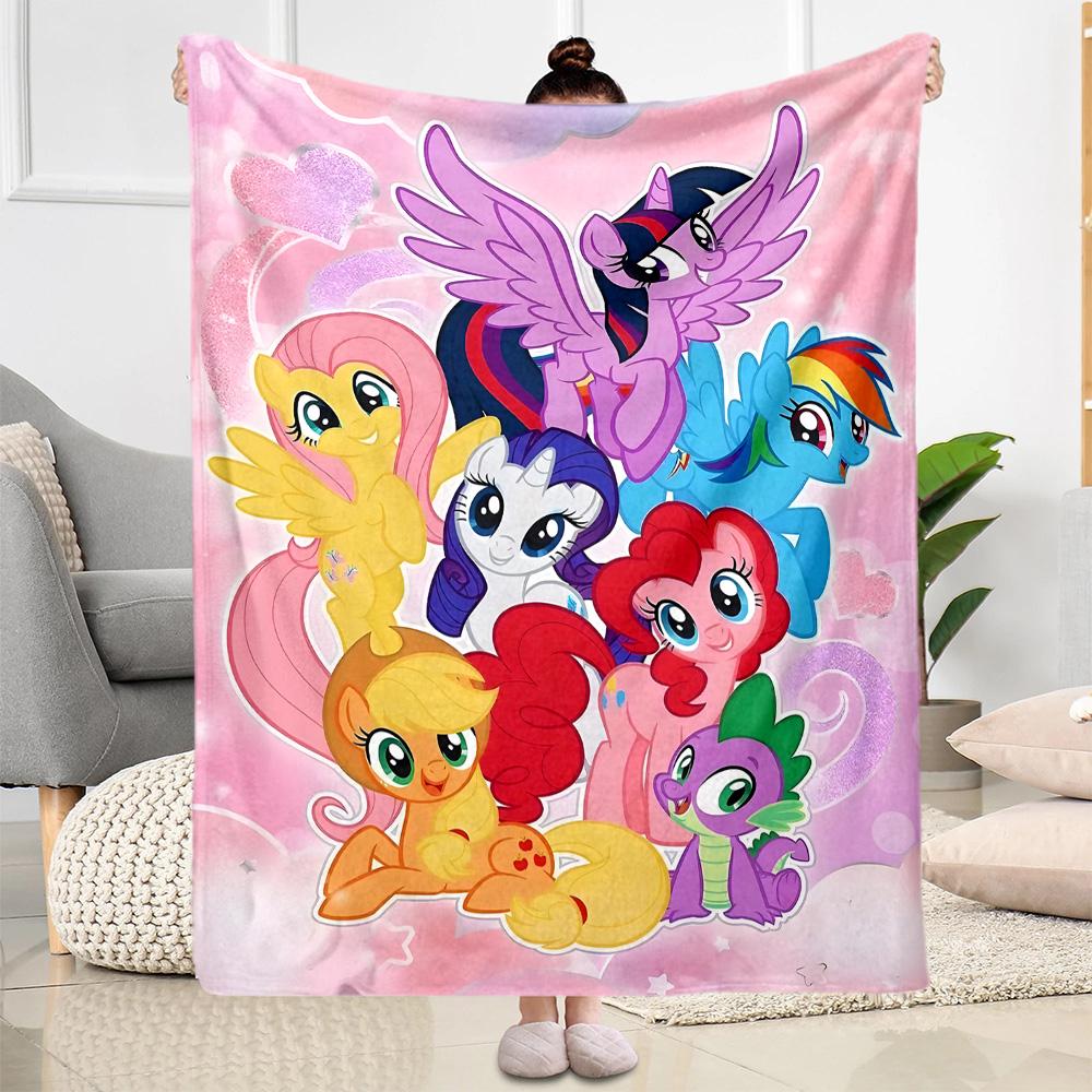 1pc Little Pony Friendship blanket Soft and Warm for Sofa Office Camping Travel Livingroom Great Gift for Friends and Family Comfortable