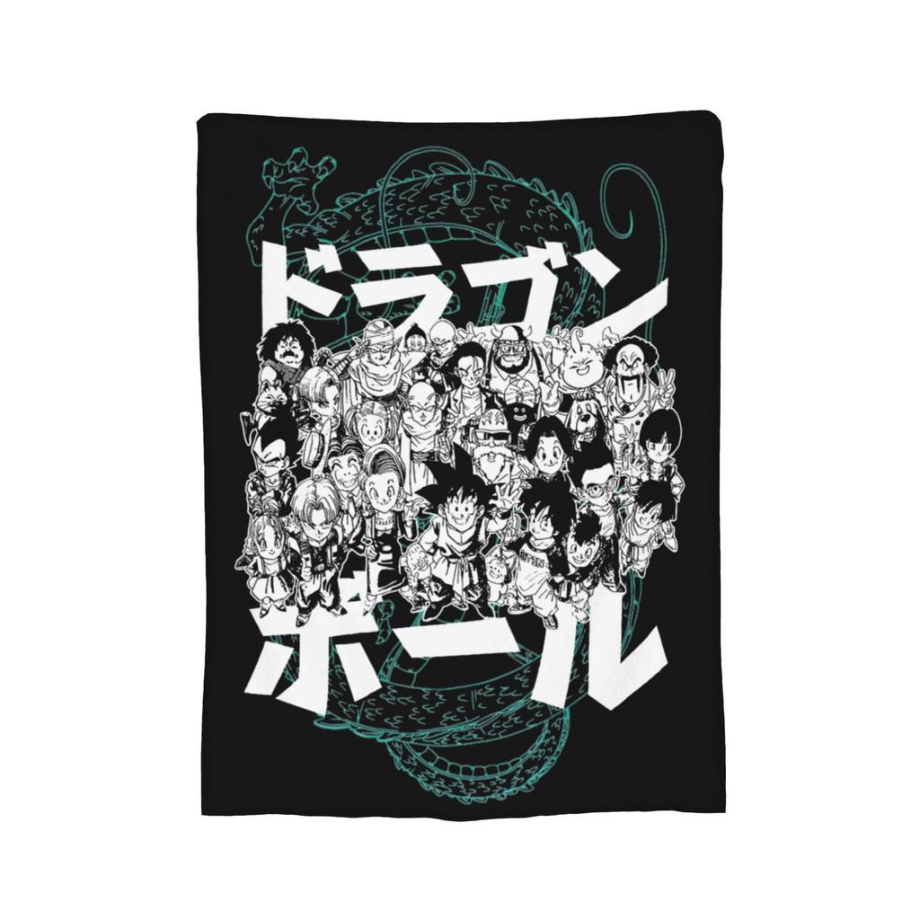 DBZ Knitted Blanket Flannel Super Saiyan Super Warm Throw Blanket for Car Sofa Couch Bedroom Quilt