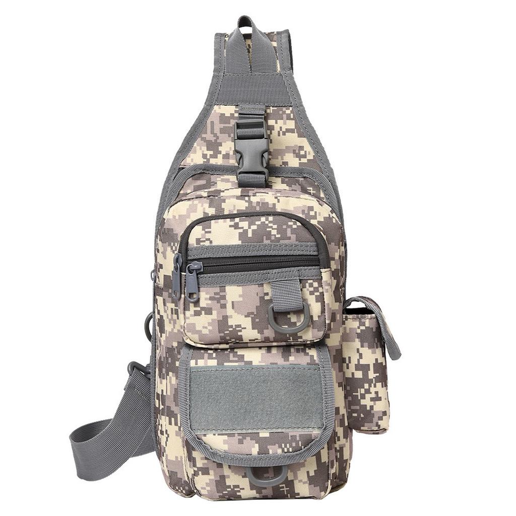 Fishing Shoulder Bag Men's Messenger Bag Camouflage  Chest Bag Suitable for Outdoor Hunting Fishing Tools Pouch