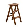 Folding Step Stool Foldable Wooden Space-Saving Ladder for