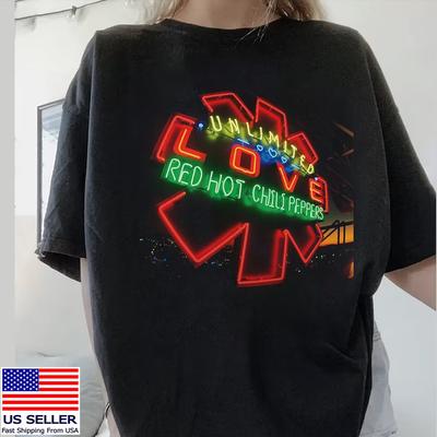 Unlimited Love Red Hot Chili Peppers Tour 2023 T Shirt Full Size   Unisex T-Shirt