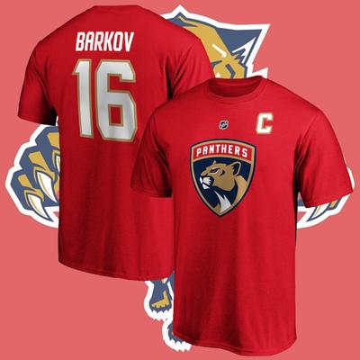 Hot New!!! Aleksander #16 Barkov Florida Team Player Name Number T-Shirt S-5XL