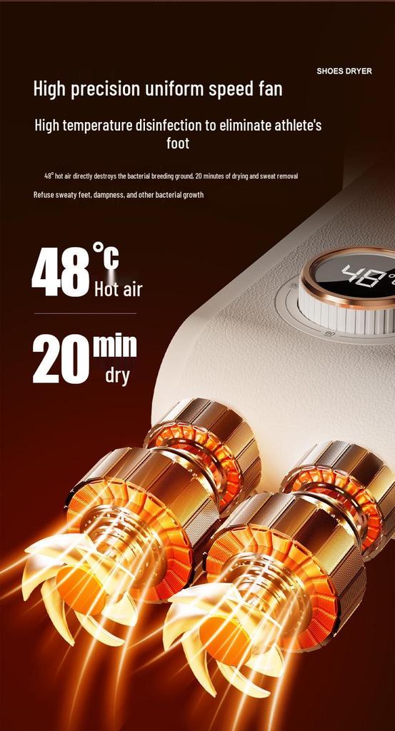Folding Multi-Functional Retractable Shoe Dryer & Timer