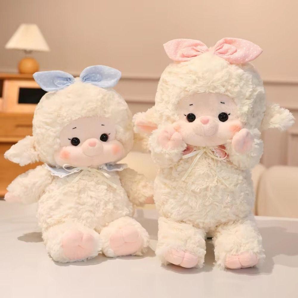Cartoon Lamb Plush Toy Fluffy Animal Fluffty Doll Creative Sheep Plush Doll  Home Decor