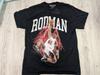 Dennis Rodman 100% Baumwolle T-Shirt Herren T-Shirts Oberteil Blitz Grafik Größe M Basketball Vintage Stil Schwarz