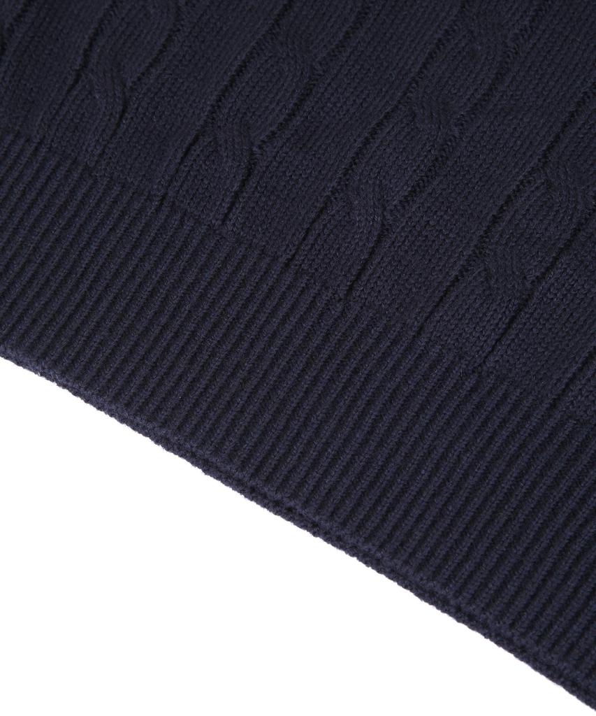 ORIGINALDAY Oversized Round Cable Knit Navy