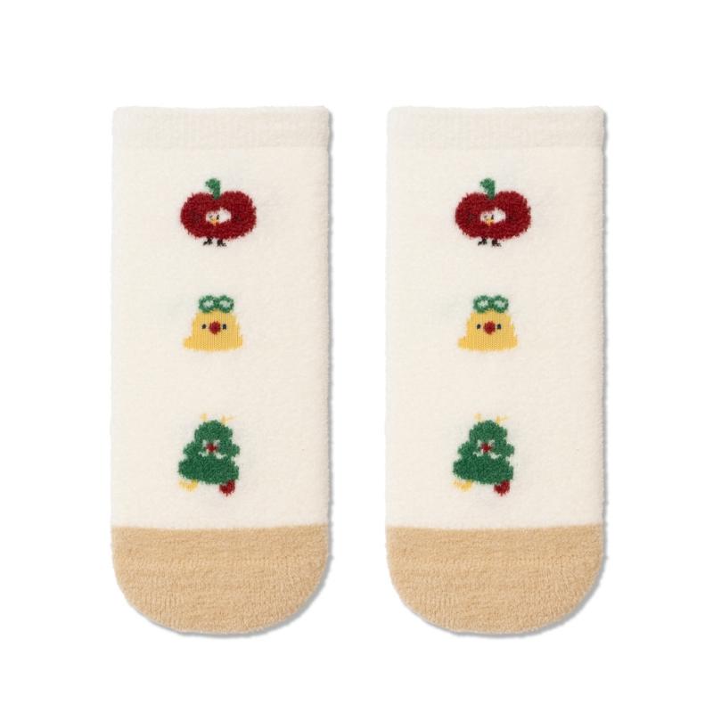 

Christmas Terry Thickening Sock Cartoon Soft Comfortable Winter Red Series Warm Christmas Sock Winter Christmas Gift Home Sock S