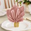 High-End Satin Napkin - Folded Flower Design for Hotels and Weddings