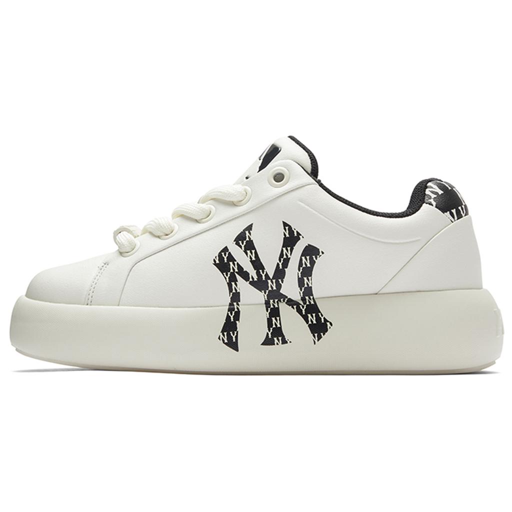 New MLB Chunky Classic Slip Resistant Low Top Skateboard Shoes Unisex Black White 3ASXCBH4N-50BKS
