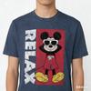 The 2026 Summer New Poster Vacation Mickey Patterned Tshirt Is A Loose Casual Tshirt for Adults and Children with An Oneck