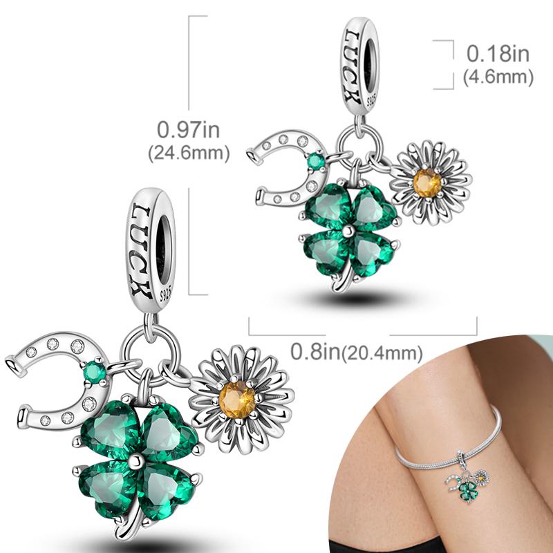 New 925 Silver Charms Bead Safety Chain Bead Fit Original Charms Bracelet Pendant Fine DIY Birthday Jewelry For Women