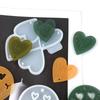 Geometric Love Heart Earring Epoxy Resin Silicone Mold Luggage Bag Tags Casting Molds with Hole for DIY Crafts Making