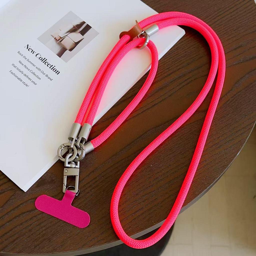 Dual-Function Anti-Lost Crossbody Phone Lanyard with Detachable Wrist Strap and Metal Buckle