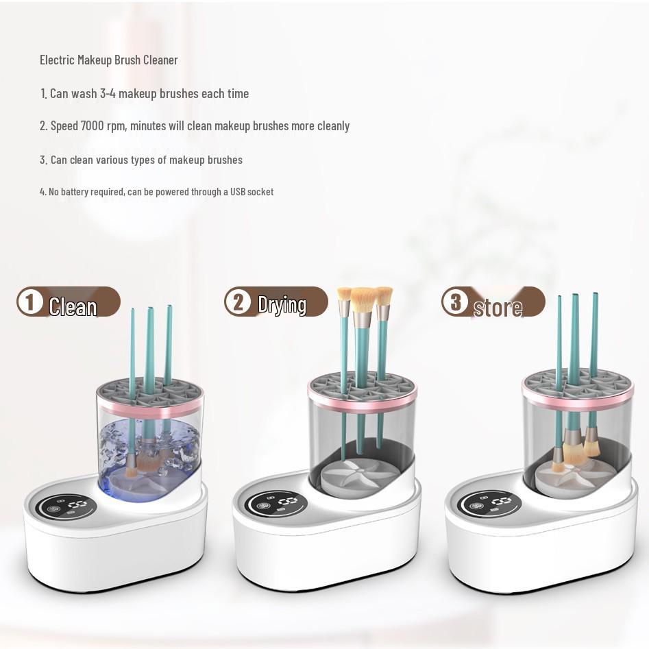 Electric Makeup Brush Cleaner: Quick-Dry, Charging, Automatic Cleaning Tool (2025 Model)