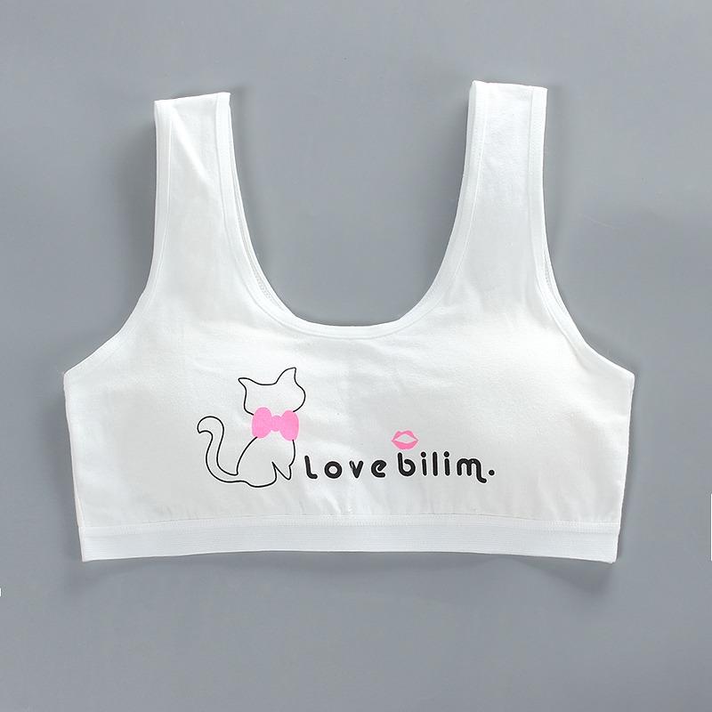 Biustonosze treningowe Dziewczyna Nastolatki Bielizna Jednolity kolor Sport Young Racerback Trening Crop Odpinany