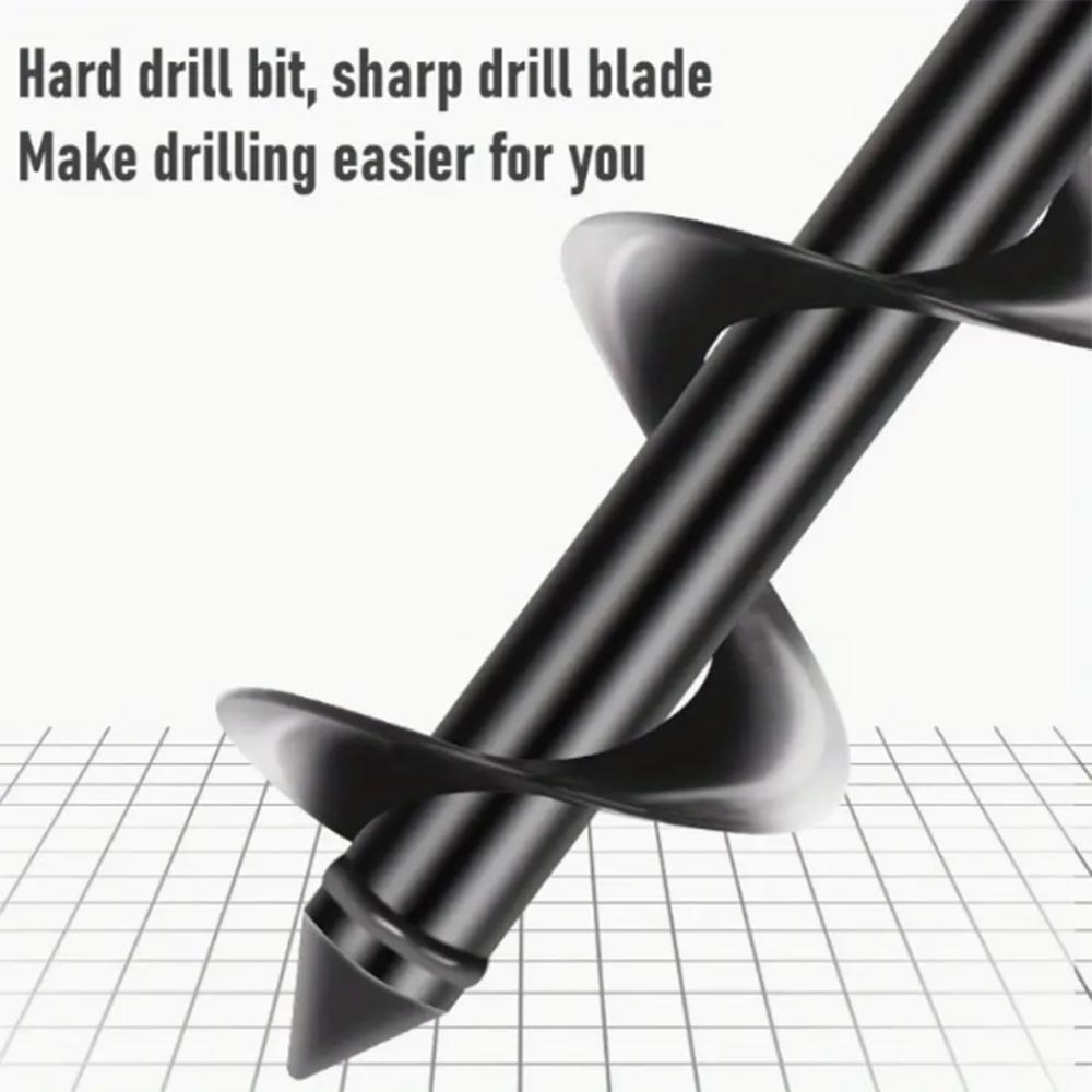 מקדחה ידנית מוט ספירלה לשתילת זרעים, פרחים, ירקות, בחממה עם מקדחה חשמלית ופנס.