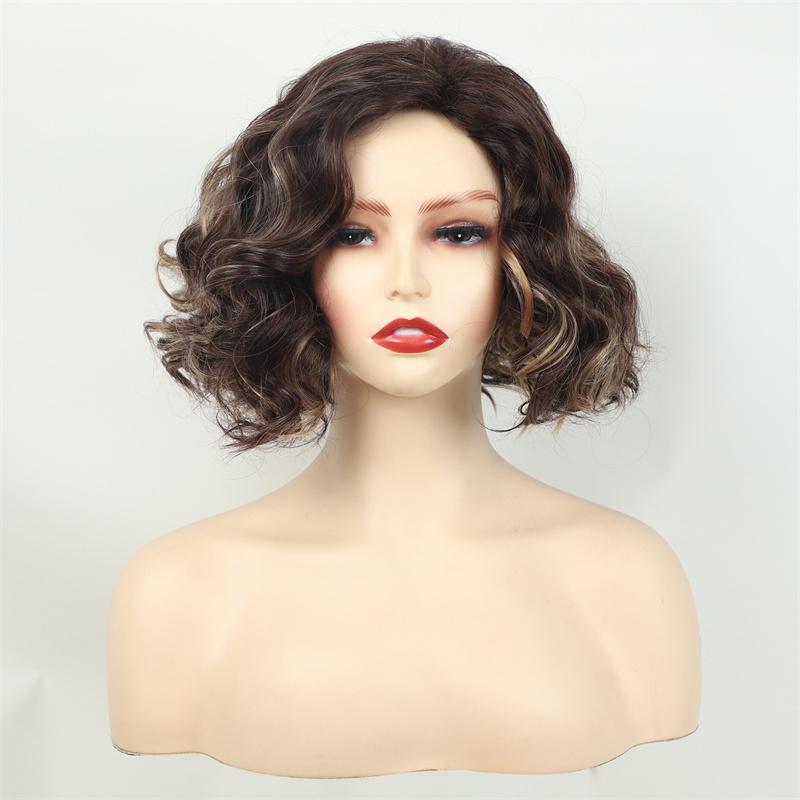 

Синтетические Коричневые Волосы Элегантный Короткий Кудрявый Парик для Женщин Леди Натуральный Мягкий Пушистый Повседневный Косплей Вечеринка Мамины Парики с Боковой Челкой