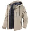 New Cotton Jacket Men's Fashion Trend Hooded with Plush Insulation, Temperature Locking, Windproof and Waterproof Men's Clothing