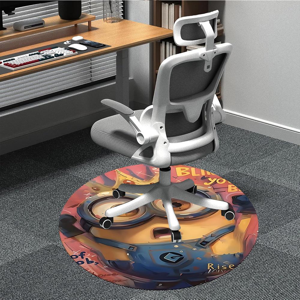 

1pc Minion, Crown Chair Carpet for Office Non-Slip,Machine Washable Rug for Office, Room - Holiday Decor - Machine Made yy251017214 80cm by 80cm