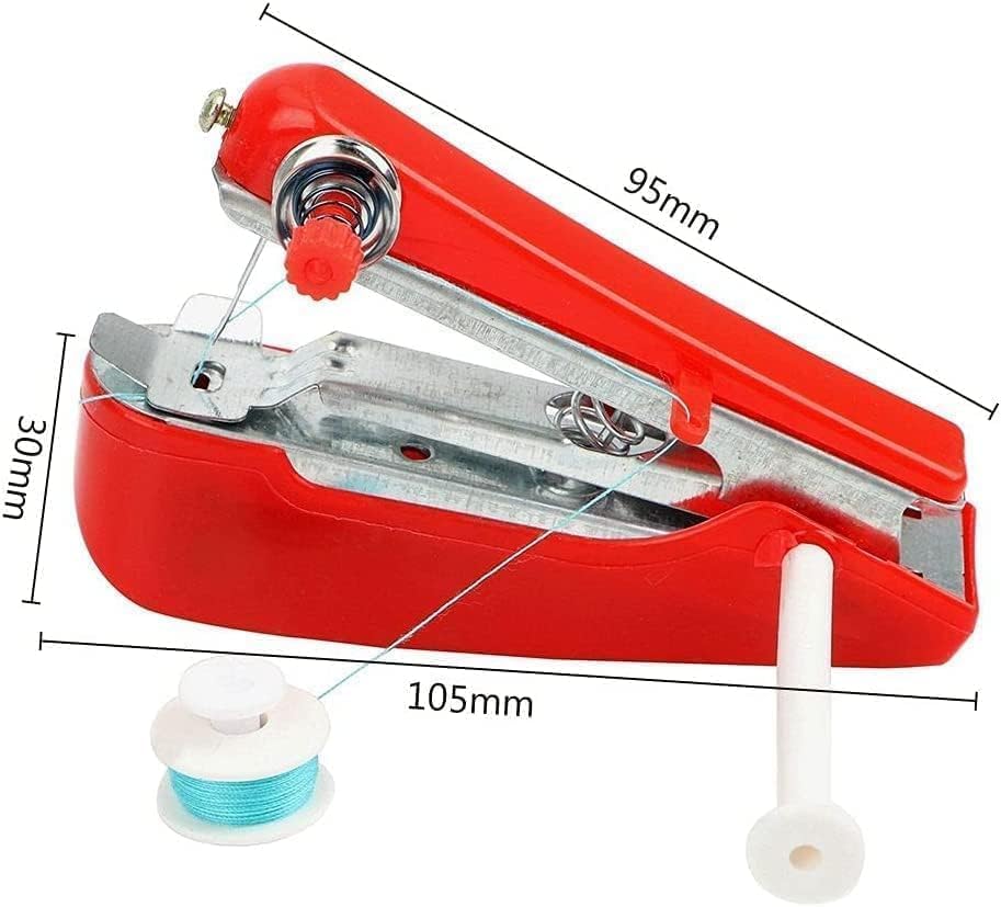 Blue Handheld Sewing Handy Needlework Tool Portable Mini Manual Sewing Machine Mini Sewer Machine Hand Stitch Sewing Sewing Machine Machine, Machine,