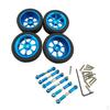 Metal Steering Linkages Front/Rear Pull Rods & Rims Tires Set for RC WLtoys