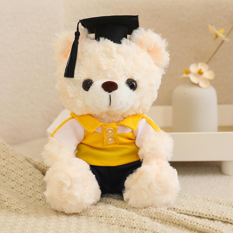 Graduation Cap Bear Plush Toy – Commemorative Gift and Decorative Couple Doll