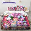 Set Biancheria da Letto con Disegno Cartone Animato BFF Copripiumino Federa Decorazione per la Casa Regalo (1 * copripiumino + 2 * federa, senza nucleo)