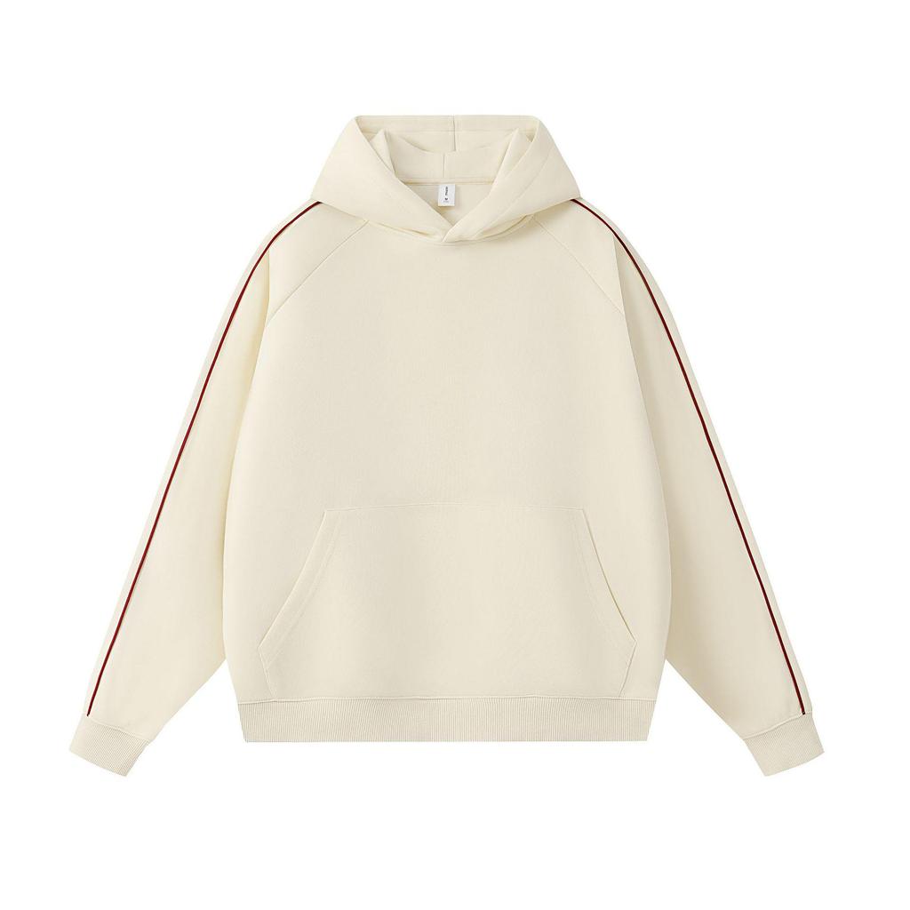 Unisex Solid Color Combed Cotton Hoodie with Drawstring and Drop Shoulder 9886