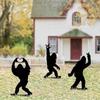 Metal Garden Stake Bigfoot Ornament Outdoor Decor Patriotic Yard Art Modern Home Accent