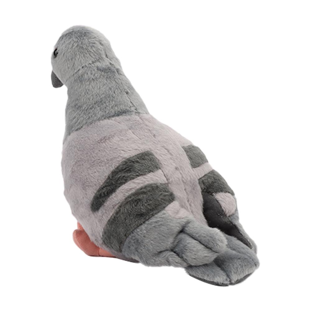 Peluche Realistici di Piccioni Alta Qualità Morbidi Realistici Piccioni Grigio di Collina Bianchi Uccelli con Occhi Piume Decorazione per la Casa Regali di Compleanno