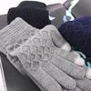 Knitted Gloves Men's Larger Plush Velvet Thick Wool In Autumn and Winter Warm Driving Outdoors Touch Screen Gloves