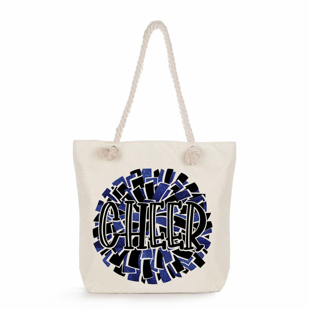Gymnastics print thick rope single-shoulder beach bag 7245 CLE