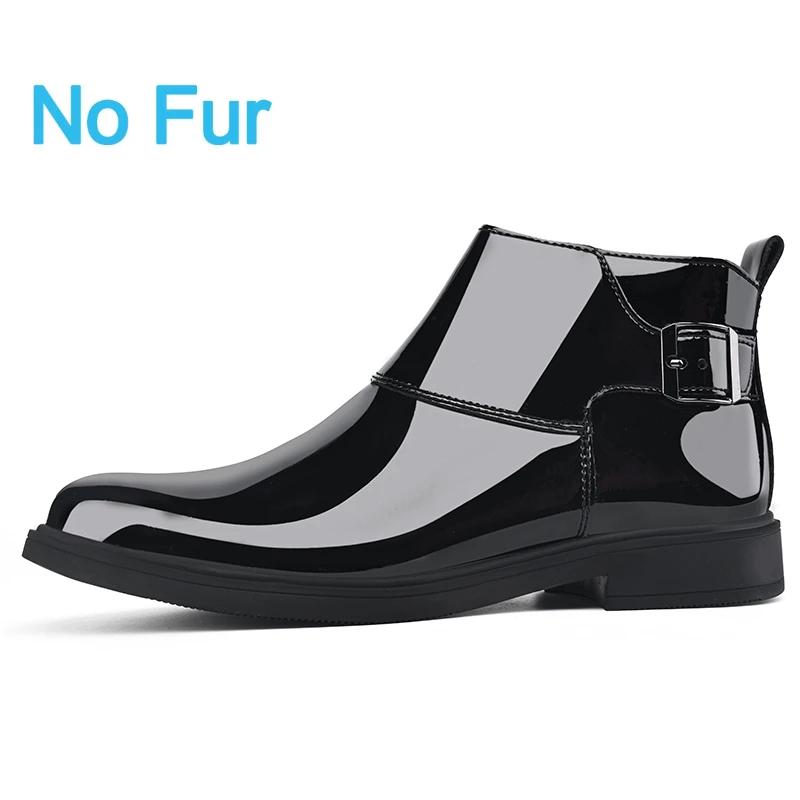 Fashion Fashion Style Chelsea Men's Boots Leather Pointed Toe Thick Soled Business High Quality Leather Shoes Outdoor Comfy Ankle Boot