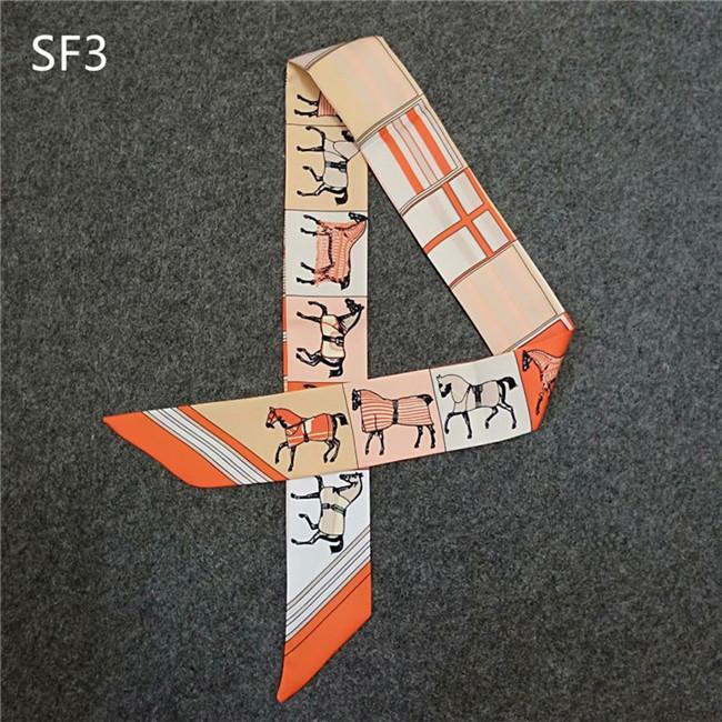 

New Fashion Scarf For Women Horse Printing Skinny Bag Scarf Brand Silk Foulard Women Ribbon Tie Head Scarves For Ladies
