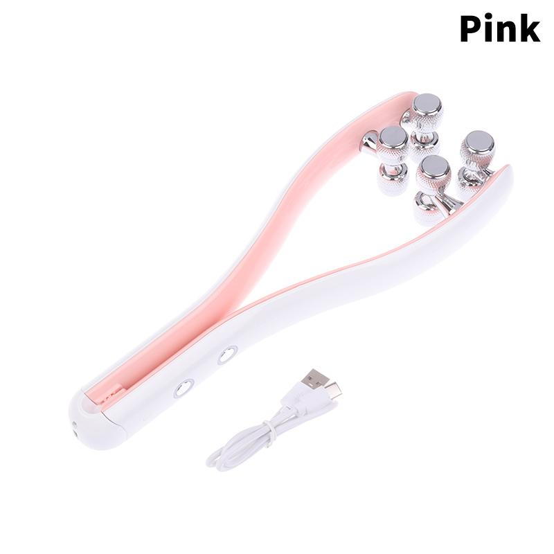 

Microcurrent Facial Lifting Roller, V-Shape Double Chin Reducer & Anti-Aging Massager, Home Skincare For Face Slimming розовый