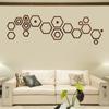 24pcs Hexagon 3D Mirror Wall Stickers Bedroom Creative Self Adhesive Decoration Honey Comb Waterproof Stickers Home Decor