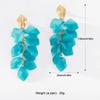 Pinkdudu Fashion 4 Color Acrylic Rose Petal Drop Earrings Romantic Charming Flower Dangle Earring for Women Jewelry PD1246
