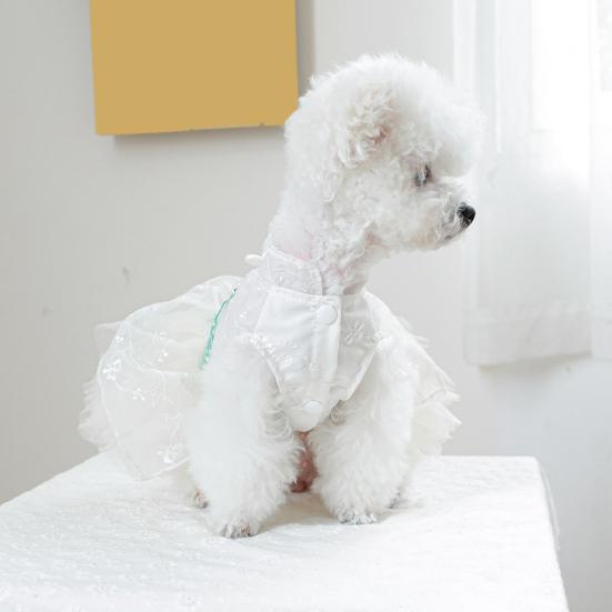 Pies Blingbling Princess Dress Puppy Lace Cake Camisole Spódnica Słodki Pet Dress-up Costume Tutu Dress na Halloween Boże Narodzenie Urodziny Imprezy