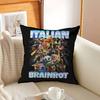 I-ITALIANS B-Brainrot Creative Animal Maple Design Cushion Cover Happy Autumn Harvest Decor Holiday Decorati Pillow Cover
