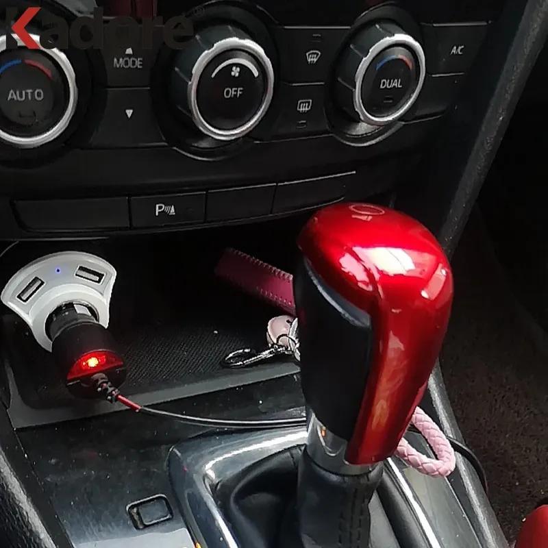For Mazda CX-3 CX3 2017 2018      2024 Carbon Fiber Car Gear Shift Knob Head Cover Trim Interior Accessories