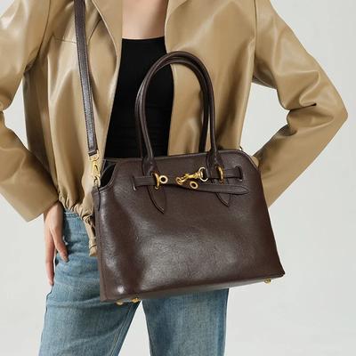 Geantă de damă din piele naturală, geantă de umăr pentru femei, stil retro, geantă crossbody de lux de designer, nouă
