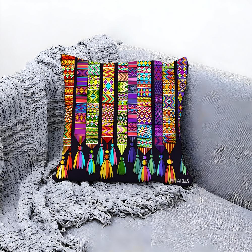 Stylish Creative Print Design Cushion Cover Premium Comfort Reversible Pillow Cove In One Design for Any Room Car Interior