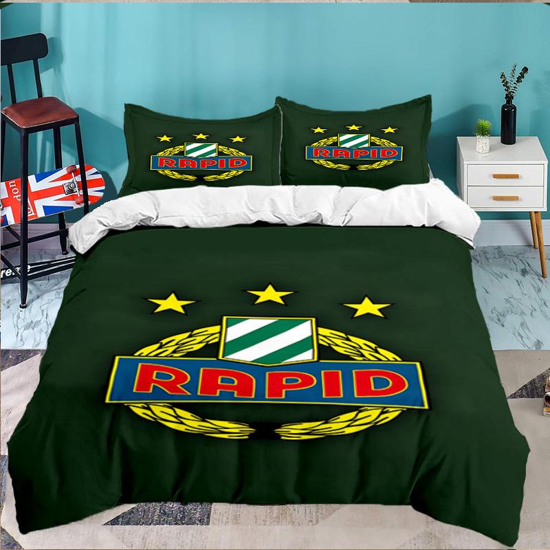 Native Spirit Rapid Ultras 3-teiliges Bettwäsche-Set, Ideal für 1 Bettbezug und 2 Kissenbezüge, Perfekt als Geschenk für Fans, Ideal für Schlafzimmer, Studentenwohnheim